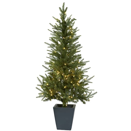 4.5ft. Pre-Lit Artificial Christmas Tree, Clear Lights